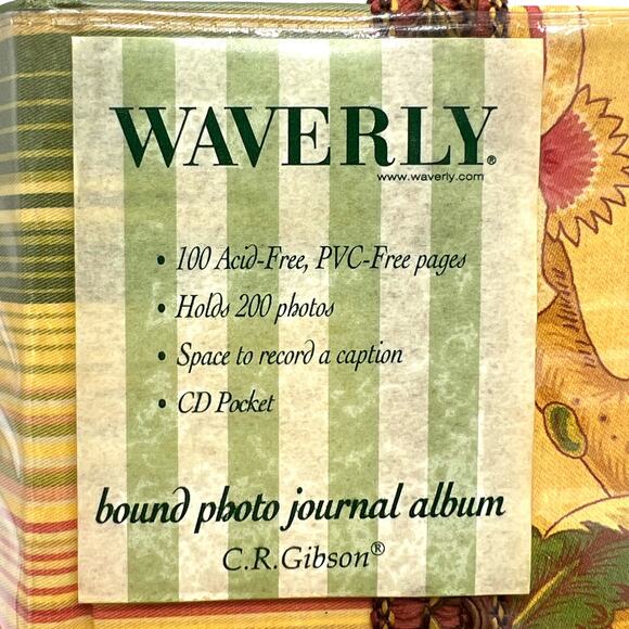 Waverly Samsara Paisley Bound Photo Album Journal 100 Pages CD Colorful Striped - Picture 2 of 9